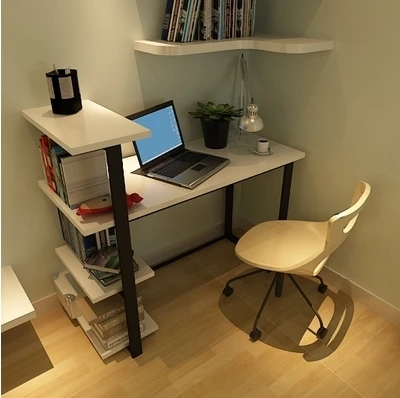 American Iron Wood Computer Desk Small Desk Minimalist Simplicity