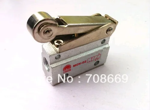 

2 Way 2 Position 1/8" Thread Wheel Switch Pneumatic Mechanical Valve MOV-02