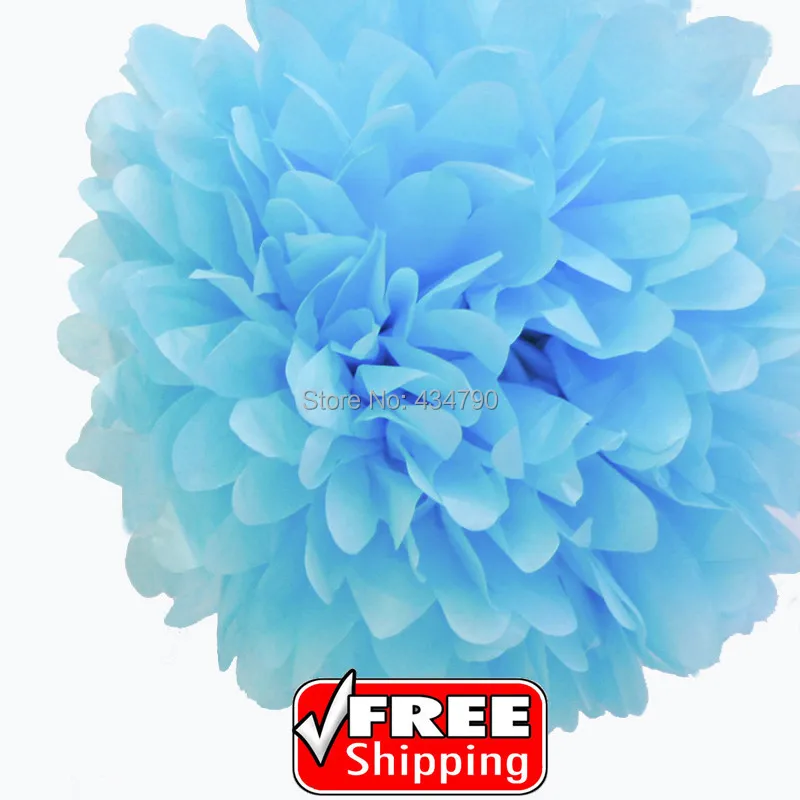 20 штук 8 &quot(20 см) Aqua светильник синий подвесной тканевый Бумага Pom Poms оптом
