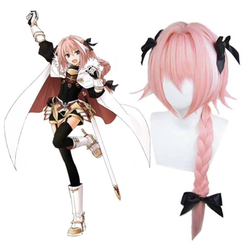

Anime Fate Apocrypha Cosplay Wigs Astolfo Kuro No Rider Cosplay Wig Heat Resistant Synthetic Wig Hair Halloween Party Women Wig
