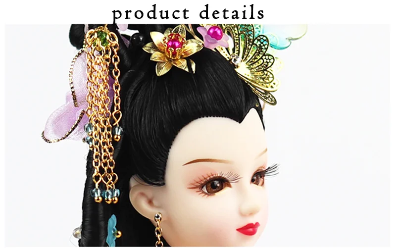 35 см Традиционный китайский девушка куклы Коллекционные куклы с гибкой 14 суставы тела 3D реалистичные глаза девушка игрушки подарки