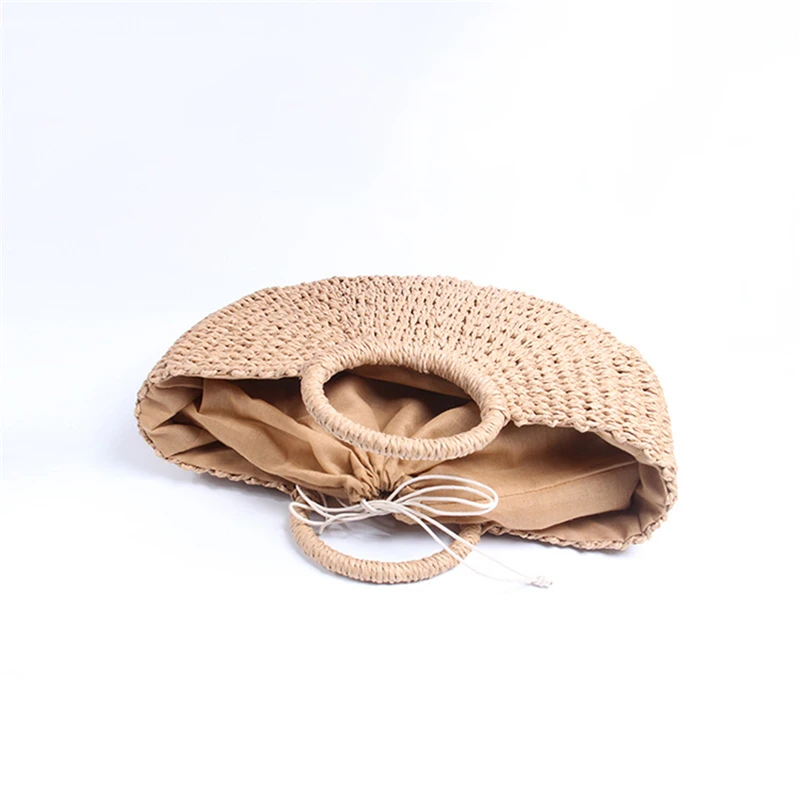 Vintage Straw Bag Round Rattan Bags Handmade Summer Bags Woven Beach Ladies Circle Shoulder Bag Bohemia Girls Travel Handbags Vintage Straw Bag Round Rattan Bags Handmade Summer Bags Woven Beach Ladies Circle Shoulder Bag Bohemia Girls Travel Handbags