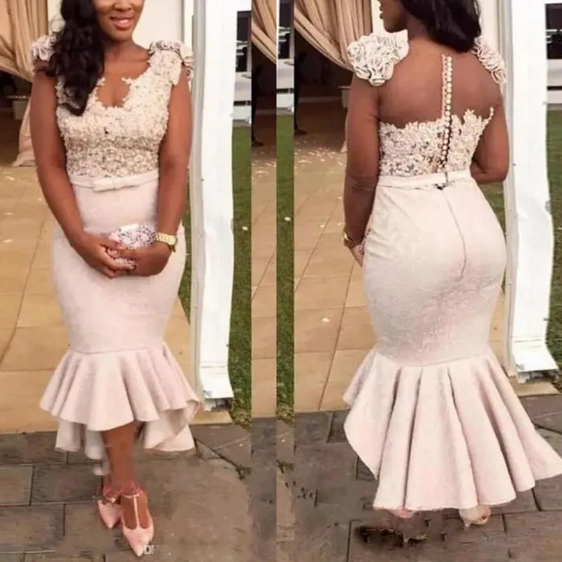 

Plus Size Dresses Mermaid Vestido De Festa Lace Dress Beaded 2019 robe de soiree African Formal Gown Party Dress