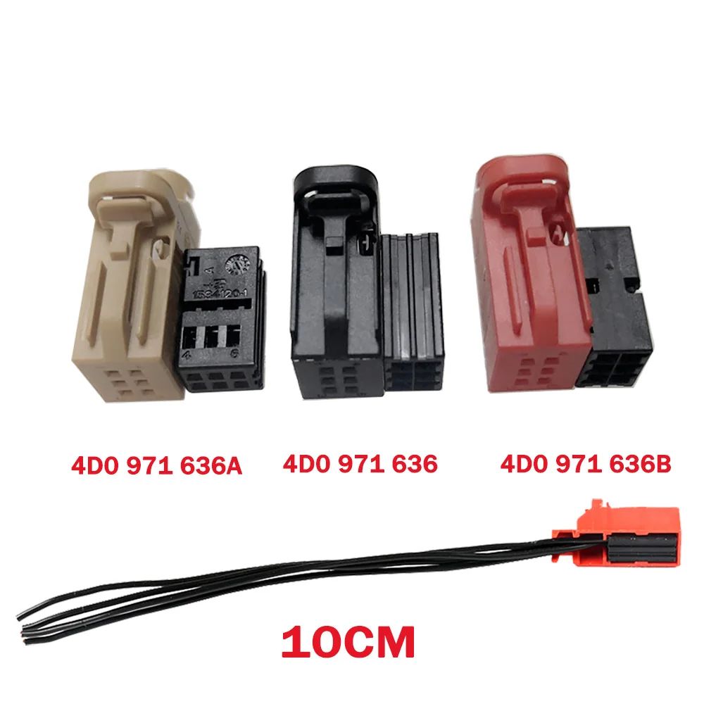 4D0971636 6-Pin разъем шины для легковых автомобилей Давление сигнализации разъем для VW Golf CC Джатта Skoda Fabia Audi A3 A4 4D0971636 4D0971636A 4D0971636B - Название цвета: 4D0971636