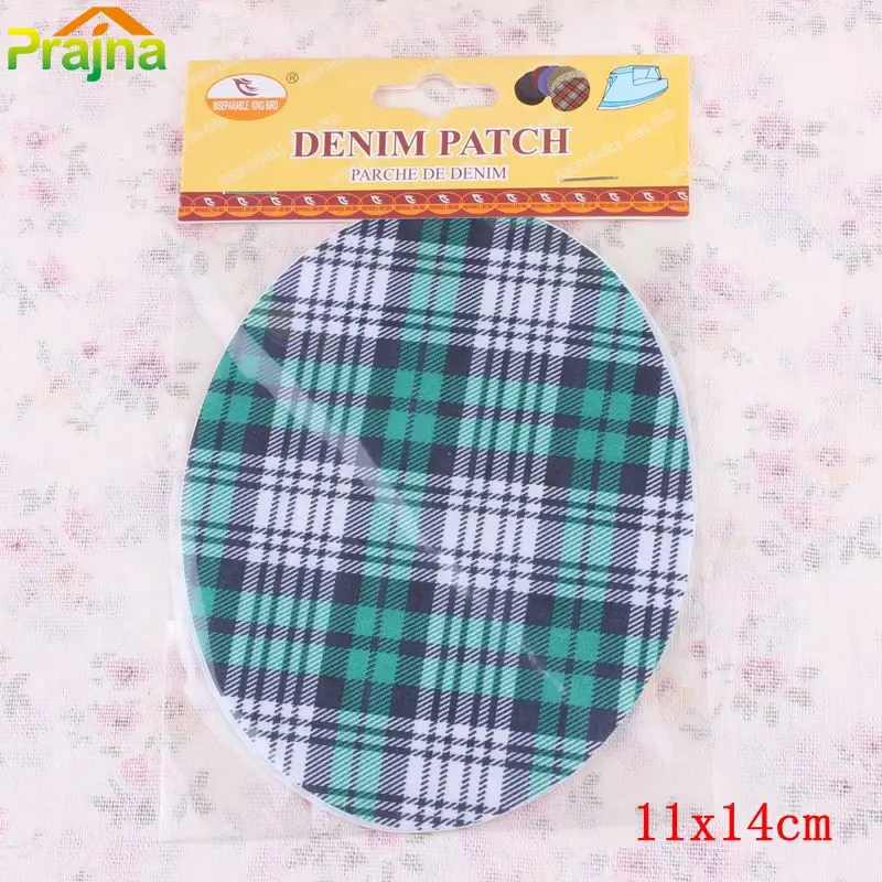 Preppy Style Elbow Patches Plaid Iron On Applique Clothing Repair Patch
