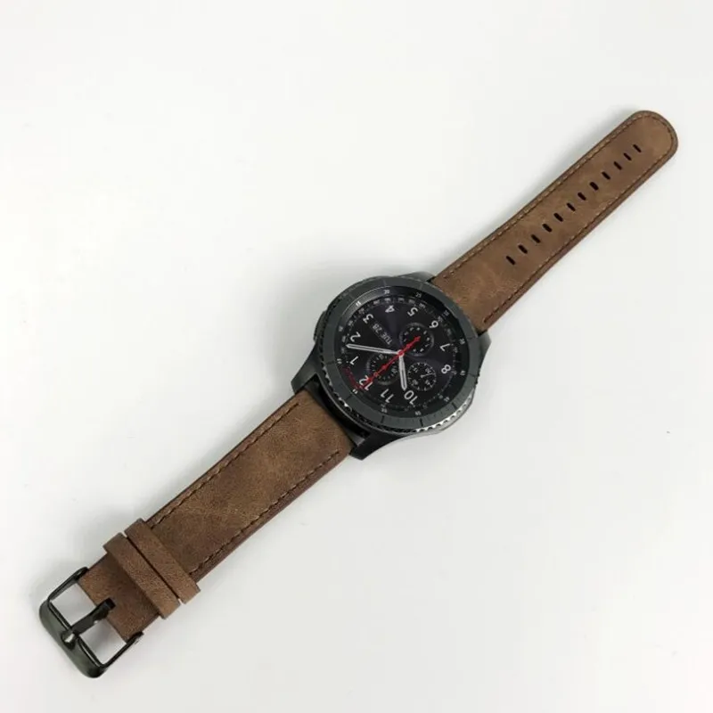 22 мм кожаный ремешок для samsung Galaxy watch 46 мм ремешок gear S3 Frontier band Браслет huawei часы GT ремешок gear S 3 Классический 46