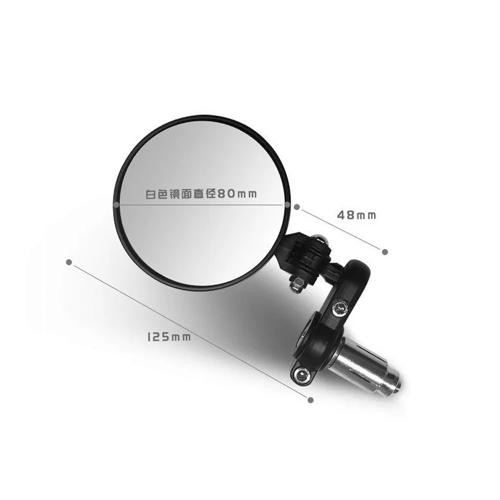 

Black Motorcycle Round 7/8" Bar End Rearview Side Mirrors For Bobber Cafe Racer 6.14