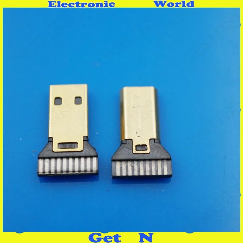 

Gold-plating Micro HDMI Male Plug Jack Connector with PCB Plug