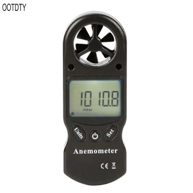 8 в 1 TL-302 цифровой Анемометр ЖК-дисплей термометр гигрометр Температура Влажность скорость ветра охладитель барометрическое давление - Цвет: Черный