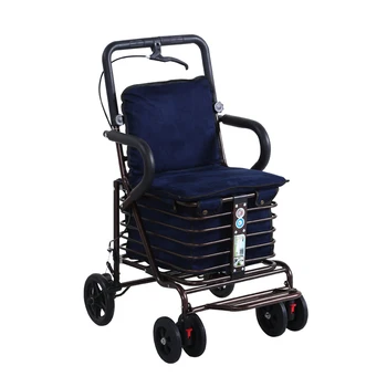 

New Home Portable Old Man Shopping Cart To Buy Food Small Cart Old Cart Folding Cart Four Wheel Home Organization and Storage