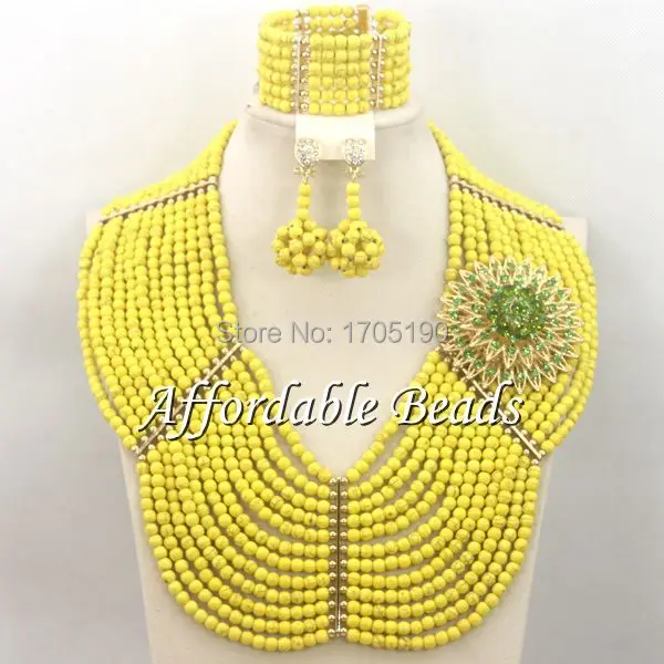 Yellow Costume Jewelry Set Perfect Bridal Costume Jewelry Wholesale