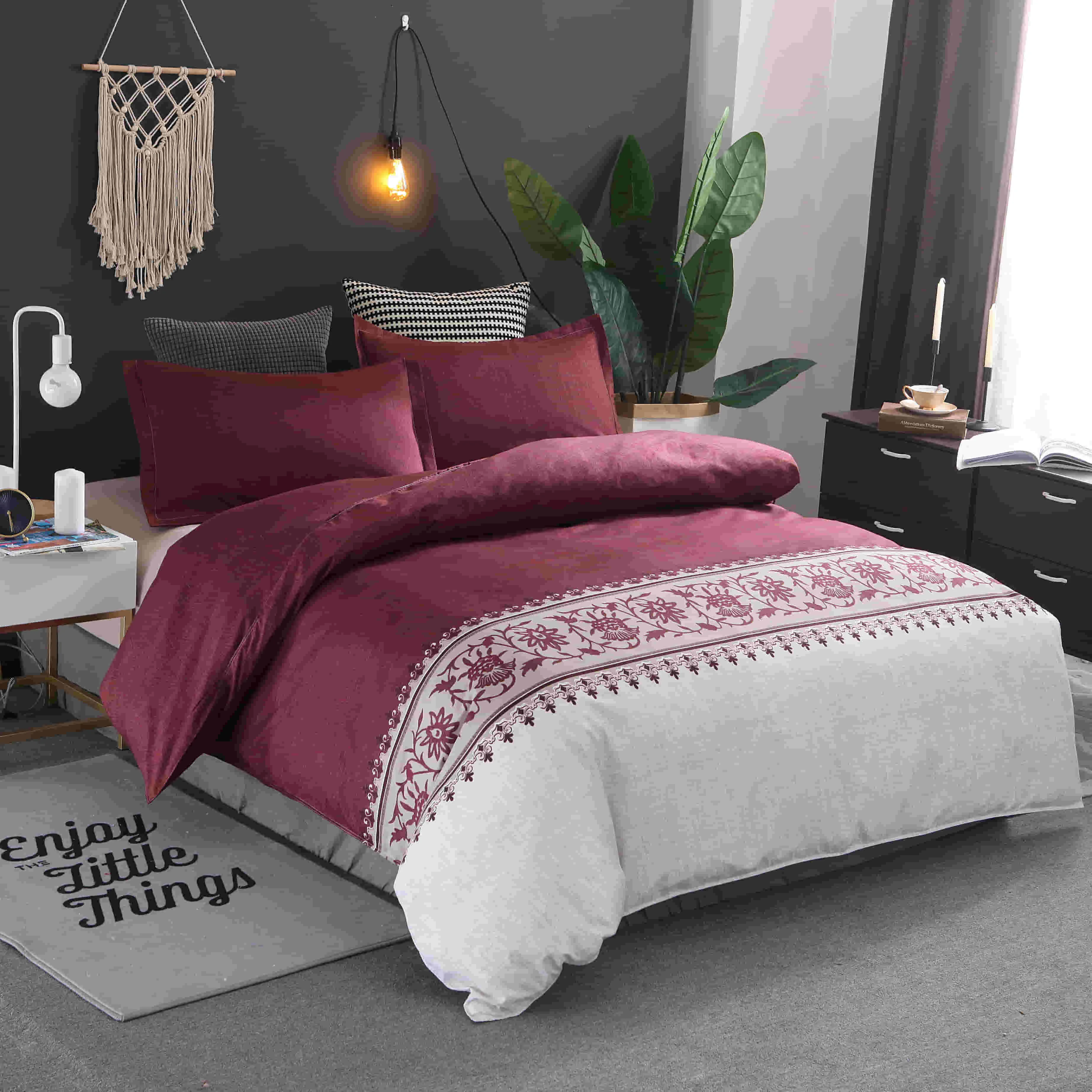 

6 Color Simple Plain Bedding Sets 8 Size Comforter Cover 2/3 Pcs Single Double Queen King Duvet Cover Set Without Bed Sheet