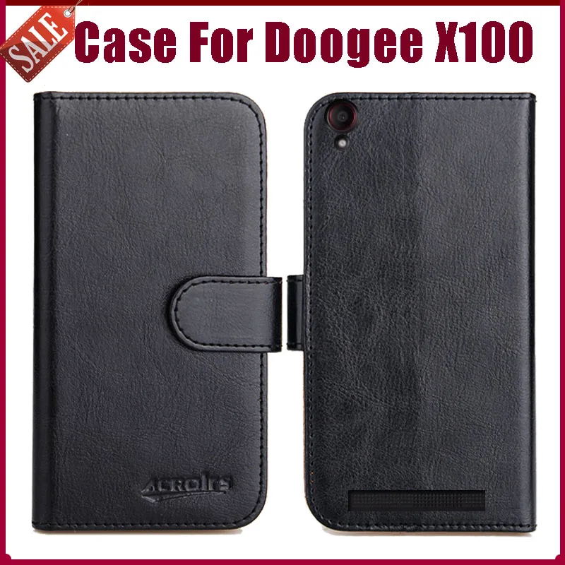 

Doogee X100 Case High Quality 6 Colors Flip Leather Wallet Protective Cover For Doogee X100 Case Phone Bag Card Solts