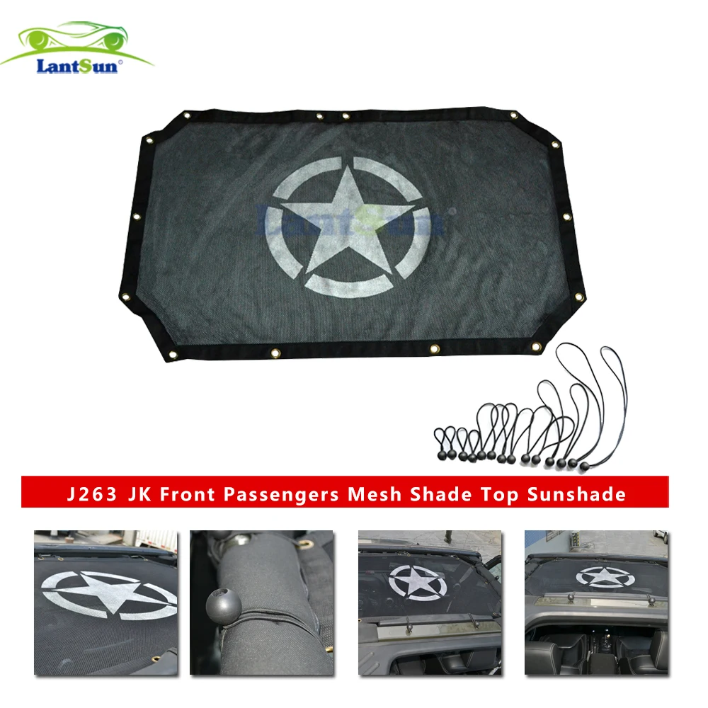

1 pc J263 black SUNSHADE Durable Polyester Mesh Bikini Top Cover for 2-Door JK or JKU 2007-2017 auto products accessories