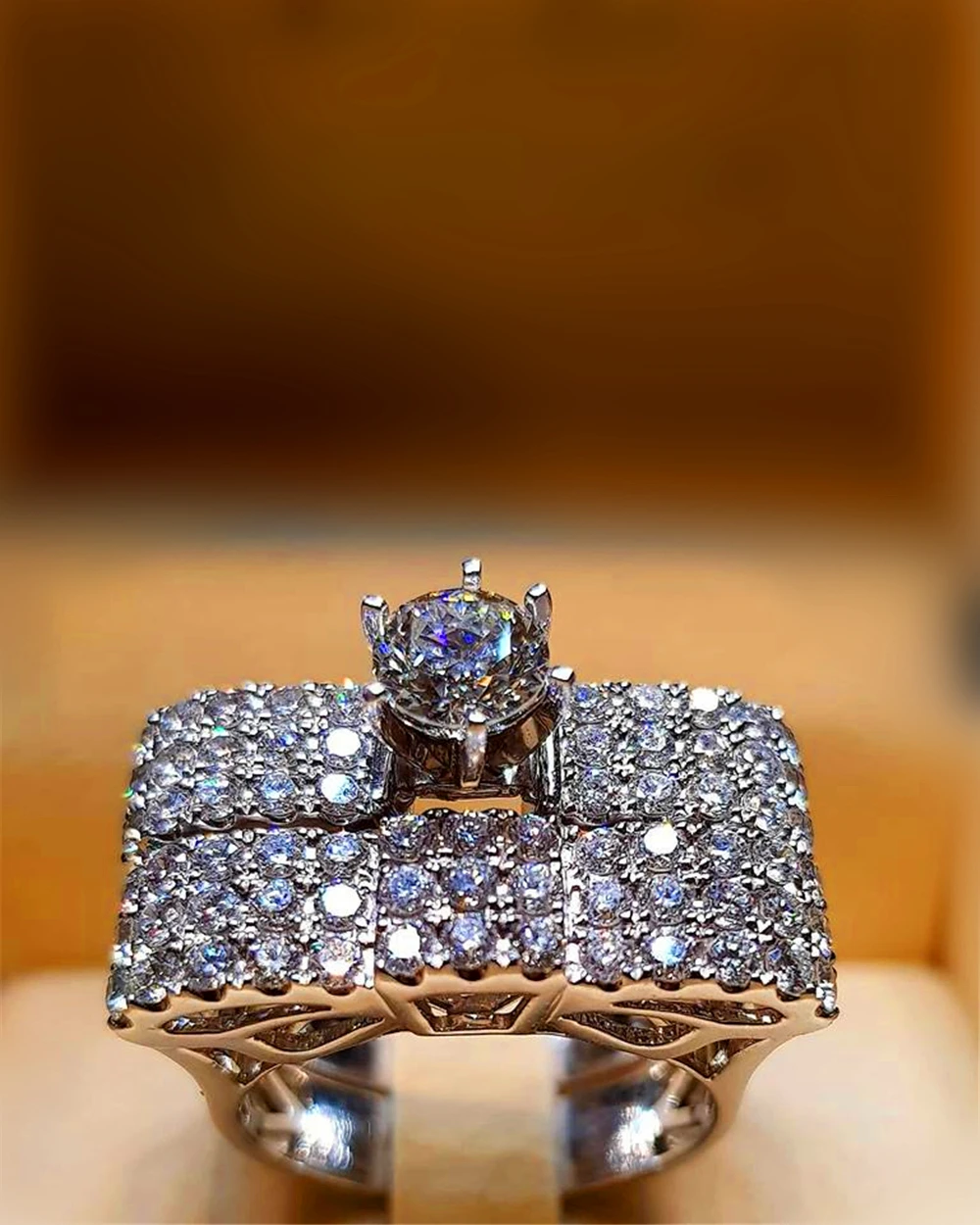 LOREDANA ослепительное серебряное натуральное ювелирное белое кольцо невесты свадебное обручальное Ювелирное кольцо Размер 6 7 8 9 10