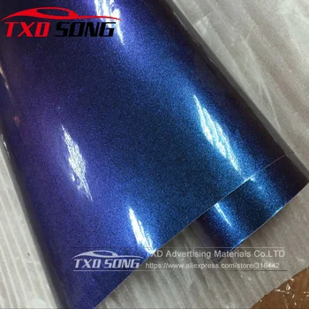 

10/20/30/40/50/60X152CM/Lot Light blue to Purple Glossy Chameleon Diamond Glitter Decal Vinyl film with air free bubbles