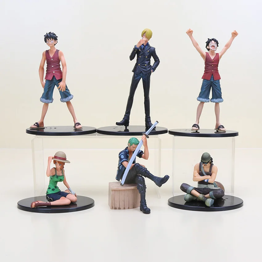 

2pcs/set 8-16cm Anime One Piece Luffy Zoro Sanji Nami PVC Action Figures Collection Model Toys