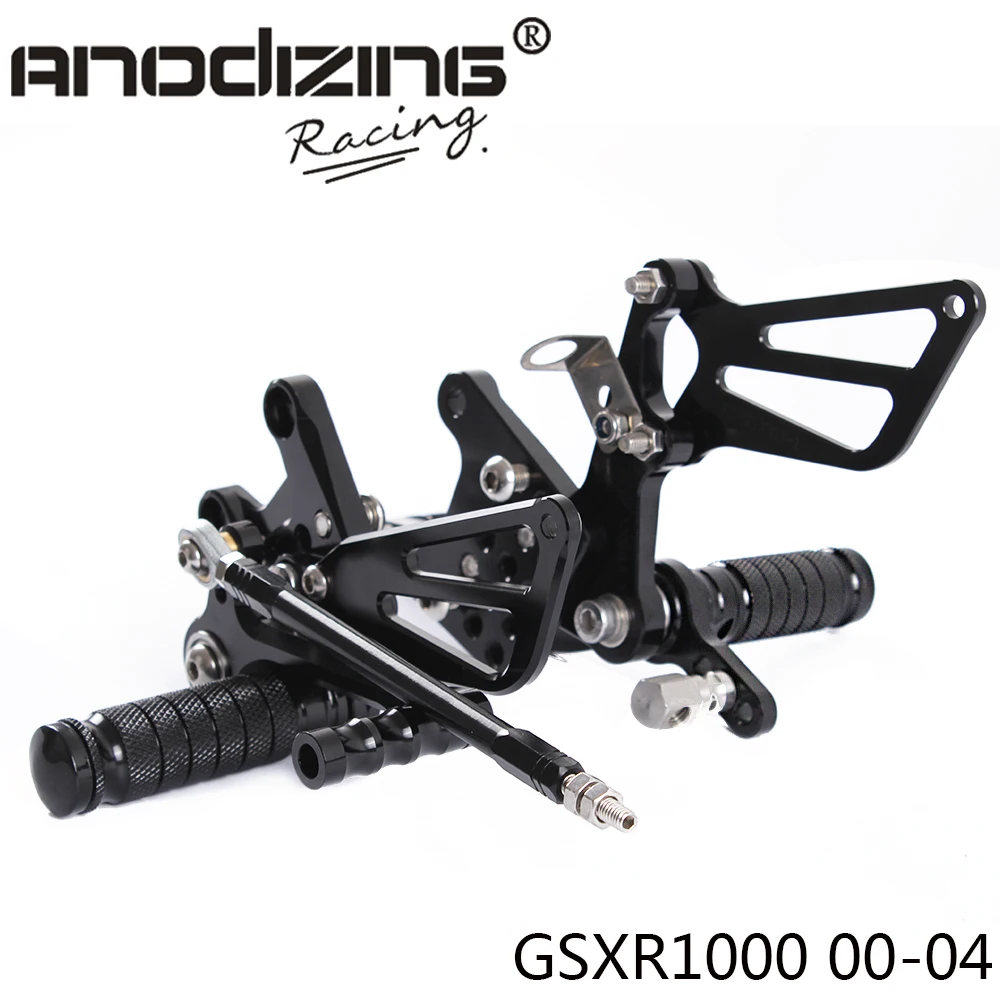 Full CNC Aluminum Motorcycle Adjustable Rearsets Rear Sets Foot Pegs