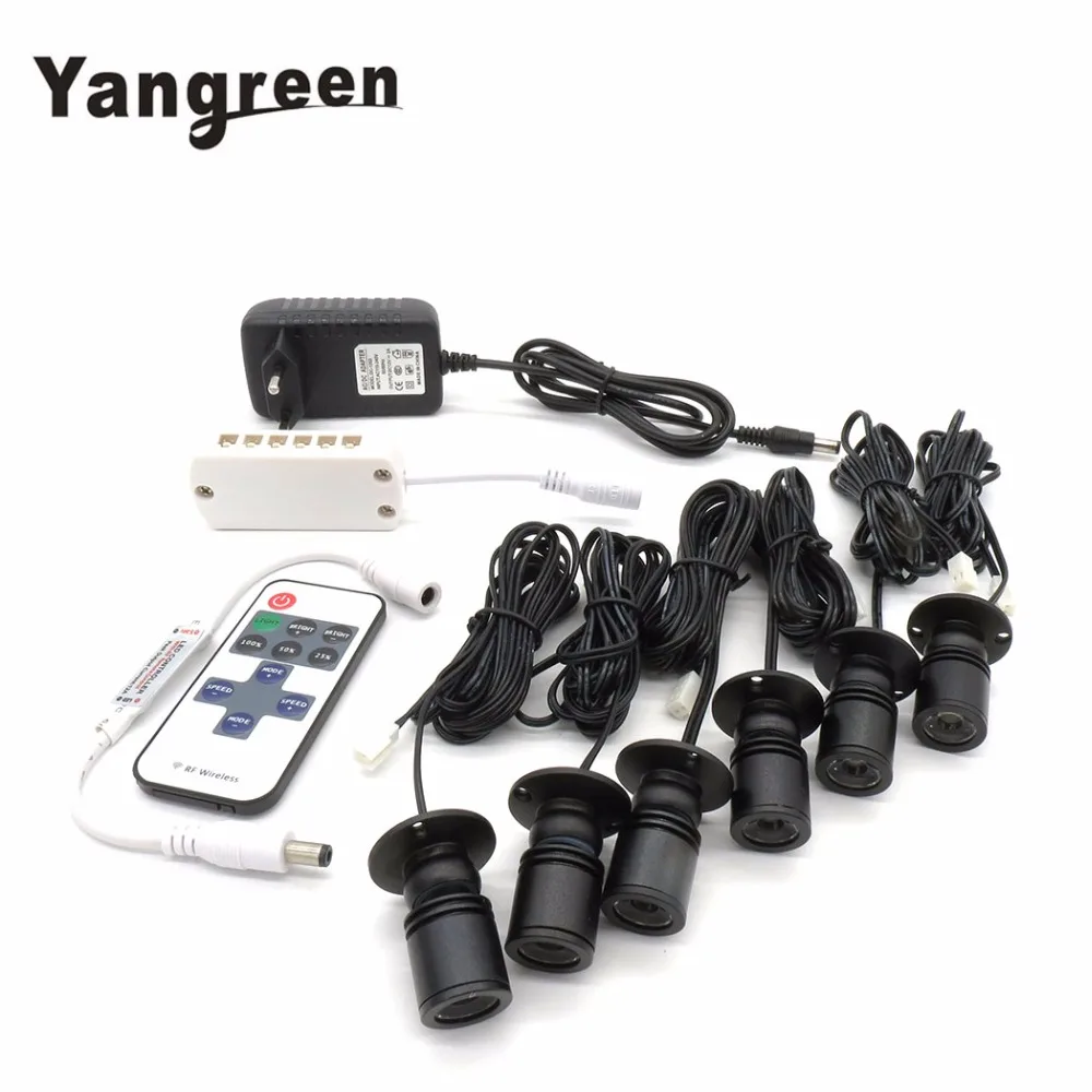  12pcs/lot 1.5W LED Spotlights Mini led Ceiling Down Lighting RF controller DC 12V AC85-265V White W - 32863637748