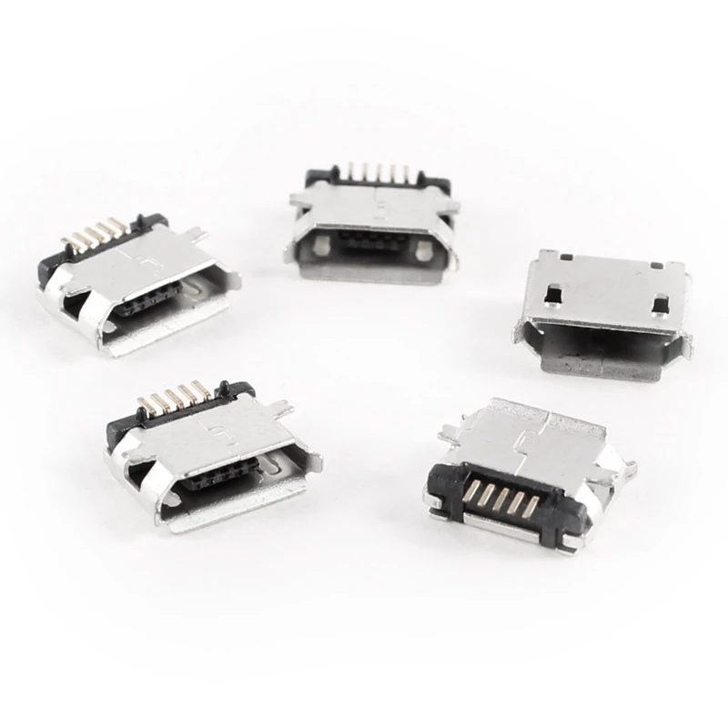 

5 Pcs mini USB Type B Female Socket 180 Degree 5-Pin SMD SMT Soldering Jack