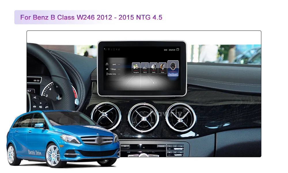 Navifly Android автомобильный мультимедийный плеер для Mercedes Benz B класс W246 2012- Поддержка автомобиля Оригинальная информация