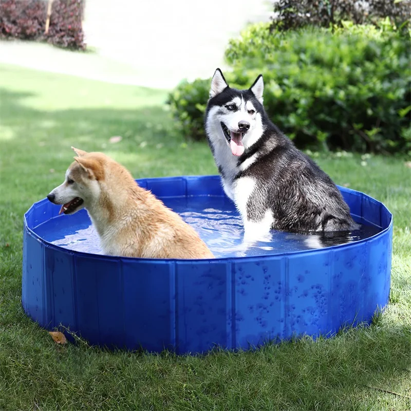 

RU Domestic Delivery Large PVC Foldable Round Swimming Pets Pool Bathtub for Dog and Cat Bathing Tub Bathtub Dog Cats Washer