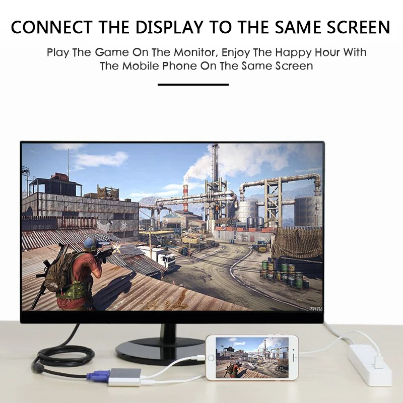 3 в 1 USB аудио адаптер HDMI VGA + видео конвертер цифровой av для iphone Xmax 8 7 plus 6S iPad