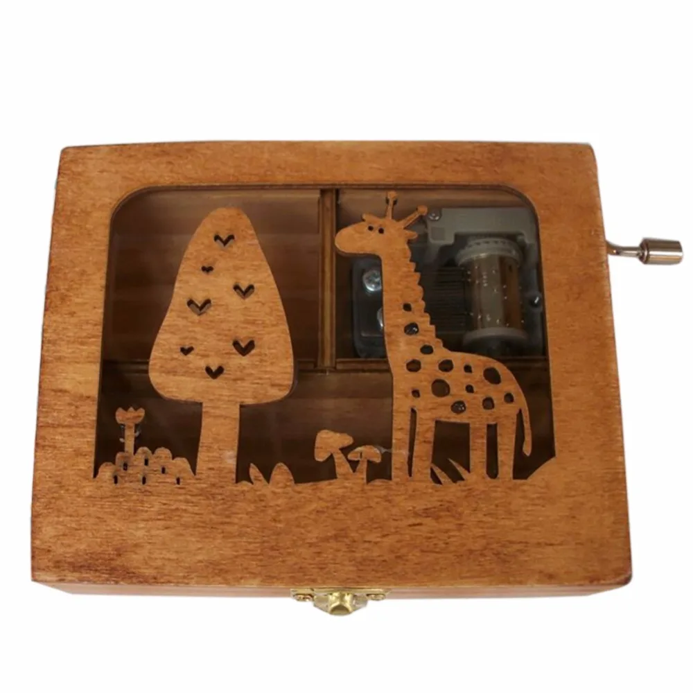Романтическая деревянная мини-музыкальная шкатулка в стиле ретро, оригинальная музыкальная шкатулка, Классическая Подарочная коробка для хранения на день рождения