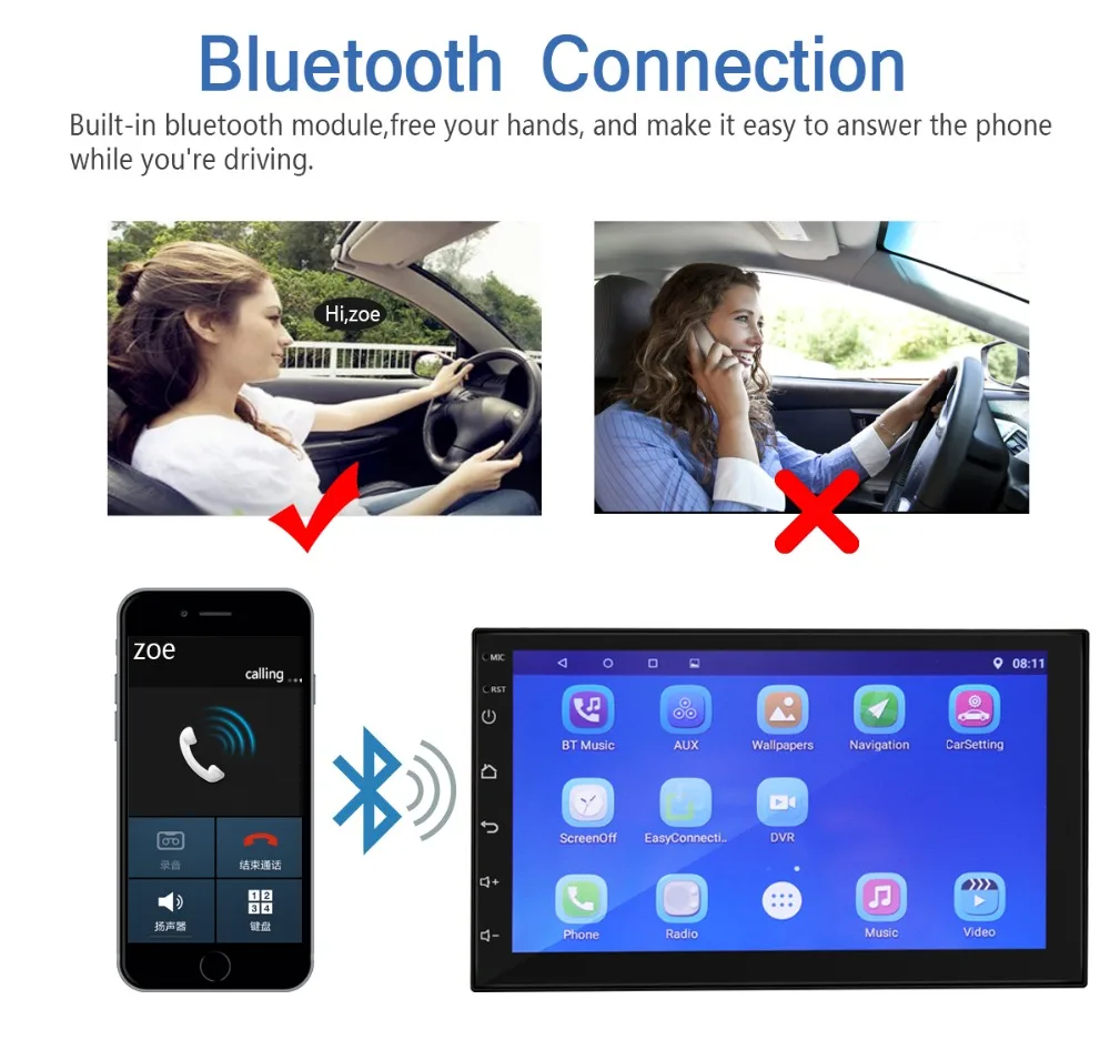 Clearance Navigation 2 din car radio gps android double din radio car navi stereo better than dvd/cassette 2din autoradio with rear camera 0
