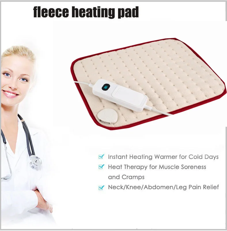 

Bellavie Safe Electric Heating Pad for Heat Therapy Pain Relief Wrap Abdomen and Waist Cosy Flannel 30*40CM (220V EU Plug)