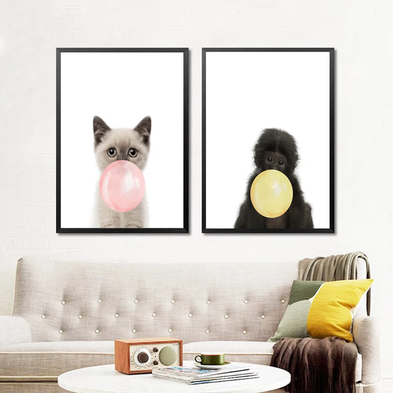 Nordic-Cute-Animals-Zebra-Giraffe-Panda-Canvas-Painting-Cartoon-Bubbles-Balloon-Print-Poster-Canvas-Art-For (2)