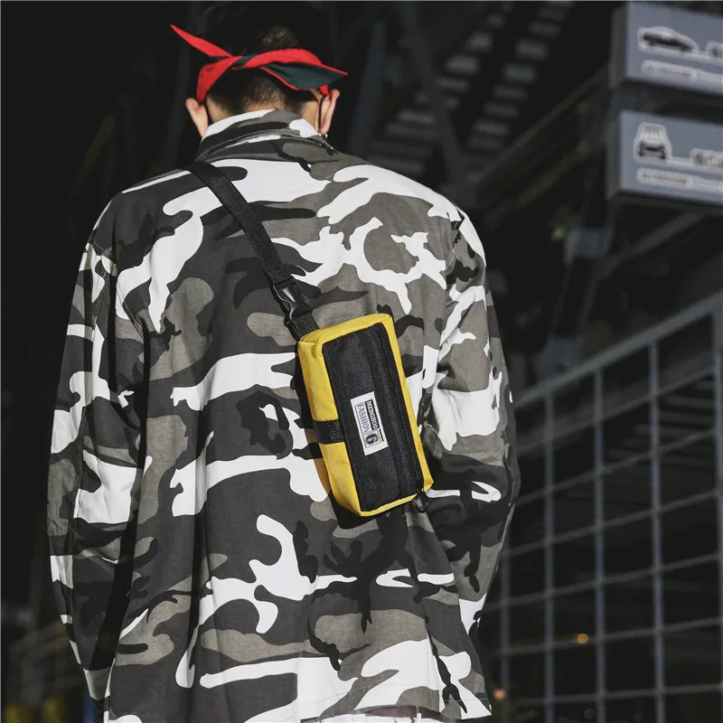 Menghuo Unisex Fanny Pack Belt Bag Panelled Waist Bag Purse Chest Fanny Pack Travel Cashier Belt Hip-hop Rock Boys Girl Bag 2018CNMG0599