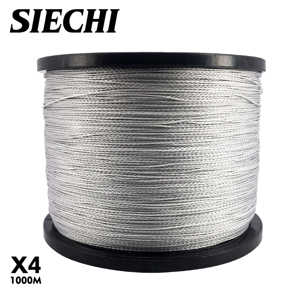 SIECHI 300 متر 500 متر 1000 متر رمادي 4 السواحل 12-83LB جديد PE مضفر الصيد سلك المتعددة الشعيرات سوبر قوي خيط صنارة الصيد اليابان