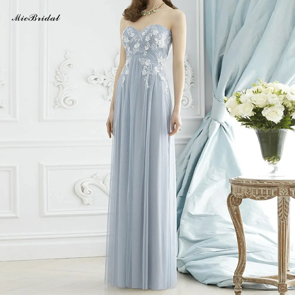 Online Buy Wholesale dusty blue bridesmaid dresses from China dusty