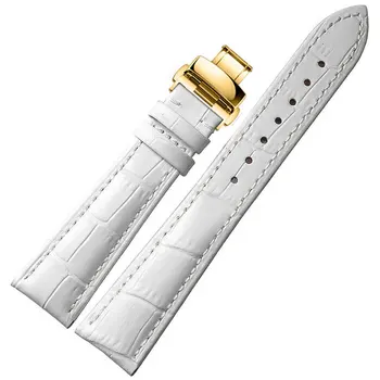 

WatchBand Strap Black whiteButterfly Deployant Buckle 18mm Polished Metal Clasp Watch Accessories for swatch, Follie watch band.