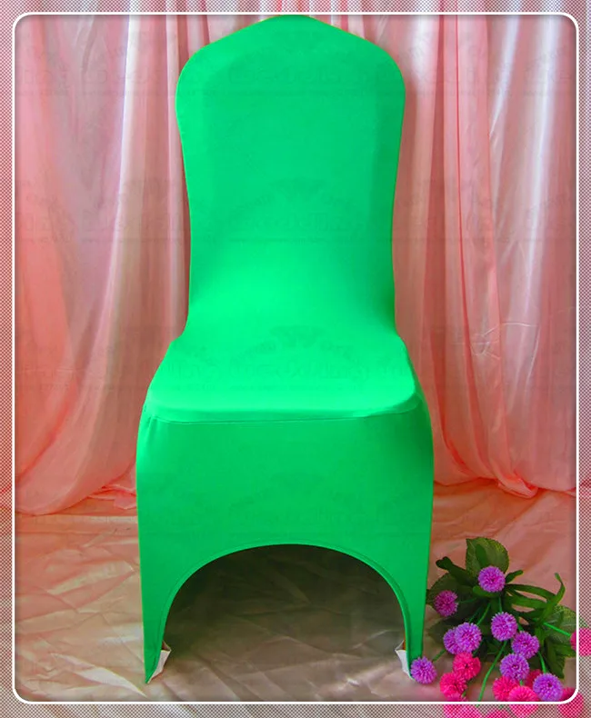 100 шт лайкра чехлы на стул/чехлы на стул из спандекса/свадебные чехлы на стулья для украшения свадьбы и вечерние - Цвет: Green