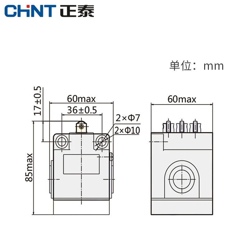 CHNT CHINT концевой выключатель дорожный переключатель YBLX-JW2/11Z/3 переключатель для штатива провода