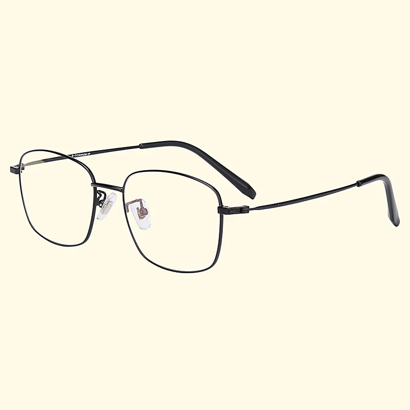 Belmon, оправа для очков из чистого титана, для женщин и мужчин, винтажные очки, компьютерные оптические очки, прозрачные линзы, оправа для мужчин и женщин, 8815 - Цвет оправы: 8815-Black