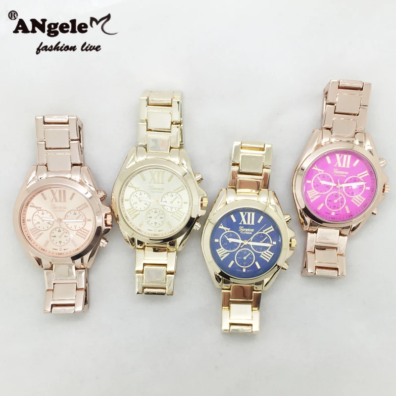 Prix pour Vente chaude Marque De Luxe Genève Dames montre Femelle Mot Romain Quartz Montre en Or Rose Femmes Montre-Bracelet Prix pour Vente chaude Marque De Luxe Genève Dames montre Femelle Mot Romain Quartz Montre en Or Rose Femmes Montre-Bracelet