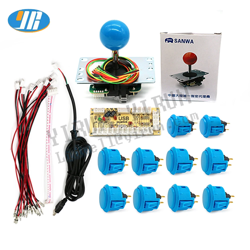 Sanwa Япония JLF-TP-8YT OBSF-30 Push Btton USB к ПК нулевой задержки кодер для JAMMA MAME аркадная DIY Kit