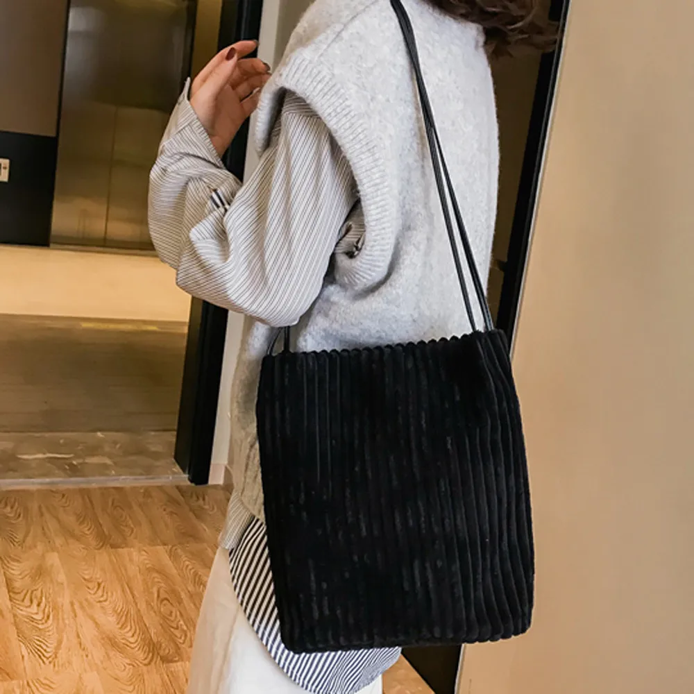 

xiniu Brand Women Fashion Corduroy Solid Soft Square Handbag Ladies Versatile One Shoulder Messenger Bag Bolsa Feminina 2019 New