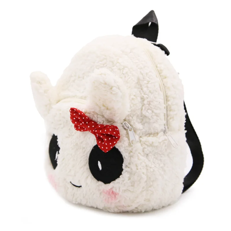 

Cute baby school bag Panda with bowknot cartoon mini plush backpack for kindergarten boys girls schoolbag candy bag toys gift