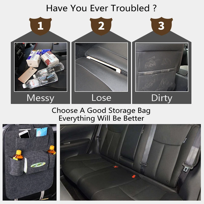 Car Storage Bag Back Seat Organizer Box For Ford Focus 2 3 Fiesta Mondeo Kuga Citroen C4 C5 Skoda Octavia Rapid Superb