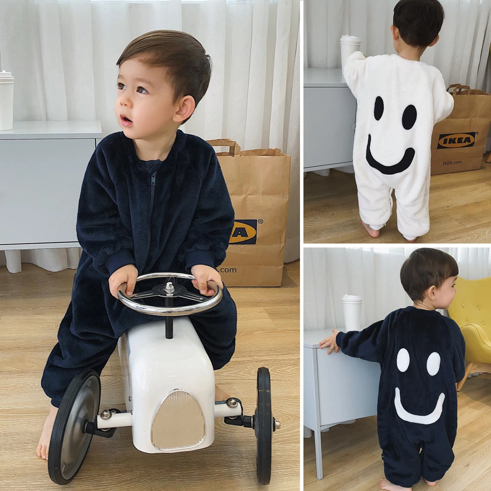 Children Clothing Winter Flannel Onesies Pajamas Sleeper For Baby Boys