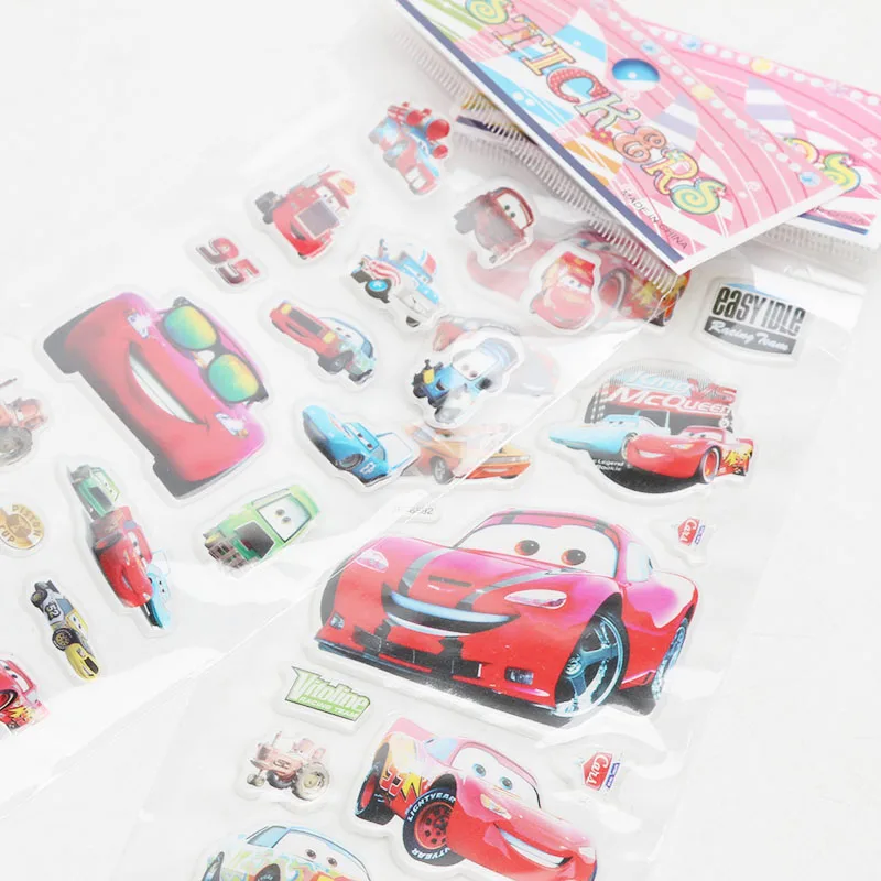 Набор из 6 игрушек disney Pixar Cars 3 стикер s Lightning McQueen Mater Jackson Black Storm Ramirez ПВХ водонепроницаемая наклейка для автомобиля