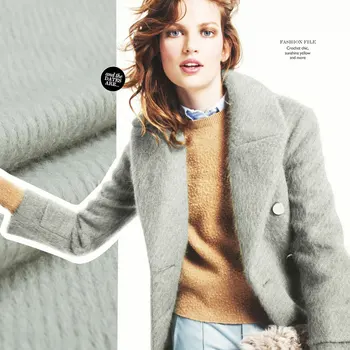 

Pure wool fabric, smoothest short wool, width twill pattern, elegant gray, sew for top, coat, suit, cloak, pants, craft by yard