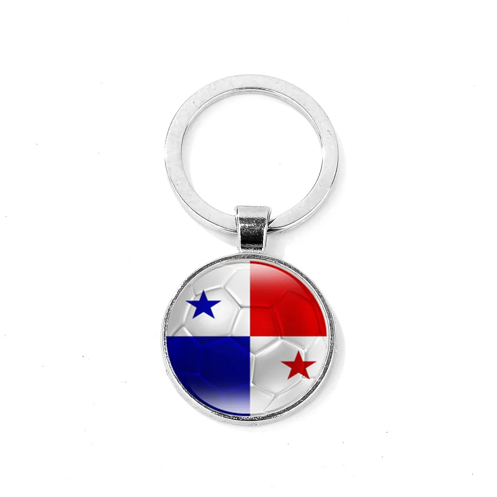 SIAN мир моды Национальный флаг брелок США, Великобритании, Бразилии России Творческий Футбол печатных брелок страна футбольный клуб любителей подарок - Цвет: Panama