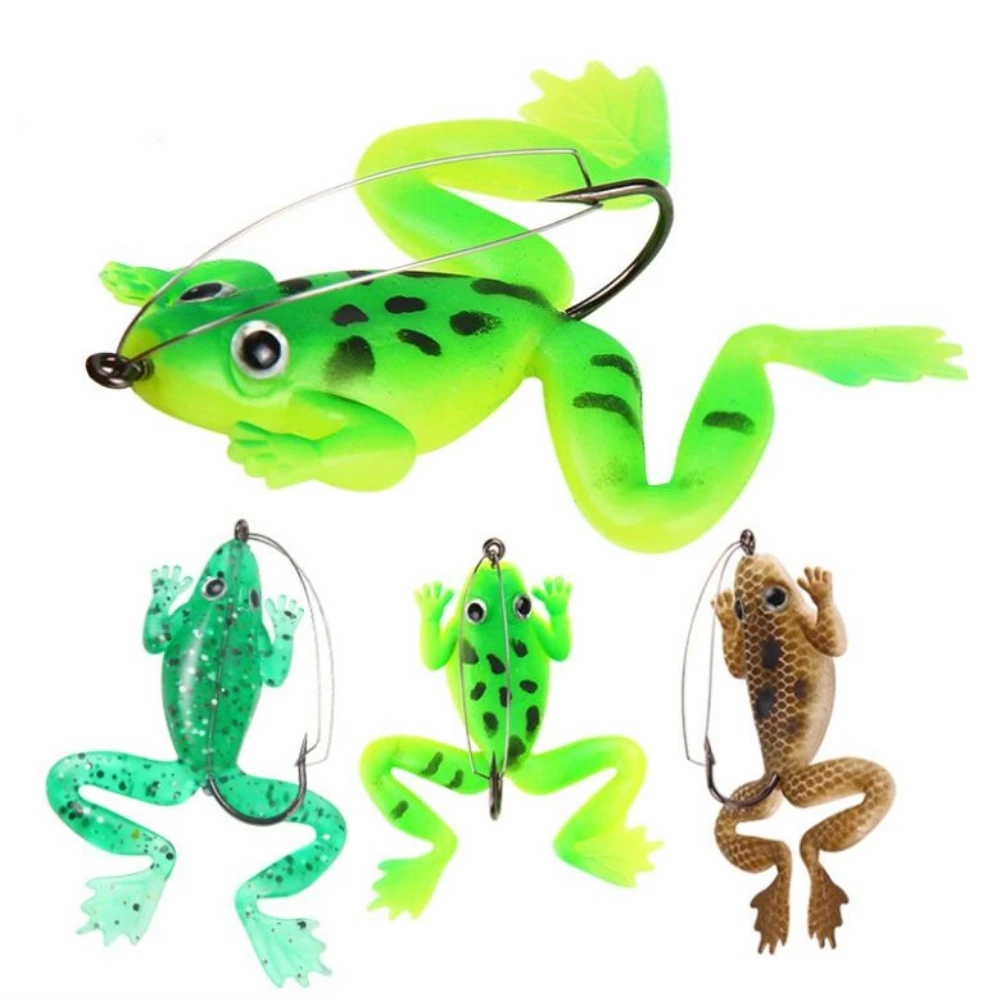 1pcs/lot 6cm/5.2g Pesca Fishing Lure Artificial Fishing Silicone Bait Frog Lure with Hook Soft Fishing Frog Lures fishing tackle