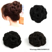 Синтетического вьющихся волос невесты Макияж булочка 9 цветы Chignon коготь на хвост парики Жаростойкие расширение Инструменты для укладки волос
