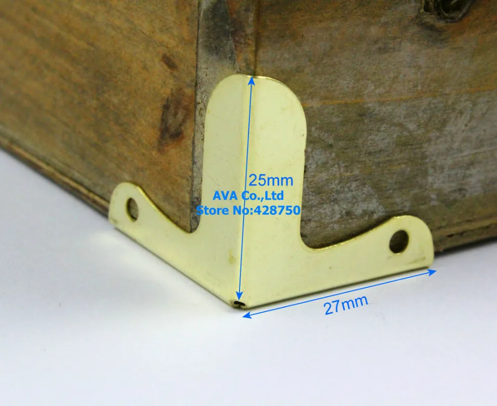 40 штук 27 мм золотая коробка для ювелирных изделий угловая Подарочная коробка Угловой протектор